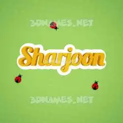 sharjoon in Ladybugs style - 3D name wallpaper