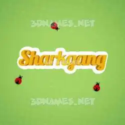 sharkgang in Ladybugs style - 3D name wallpaper