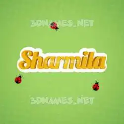 sharmila in Ladybugs style - 3D name wallpaper