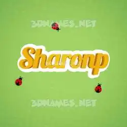 sharonp in Ladybugs style - 3D name wallpaper