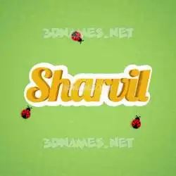sharvil in Ladybugs style - 3D name wallpaper
