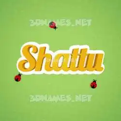 shattu in Ladybugs style - 3D name wallpaper