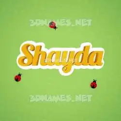 shayda in Ladybugs style - 3D name wallpaper