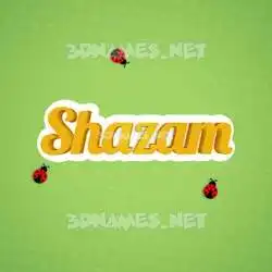shazam in Ladybugs style - 3D name wallpaper