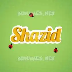 shazid in Ladybugs style - 3D name wallpaper