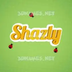 shazly in Ladybugs style - 3D name wallpaper