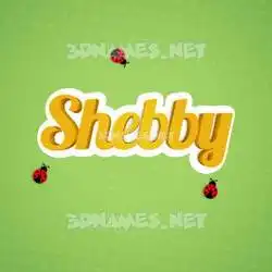 shebby in Ladybugs style - 3D name wallpaper
