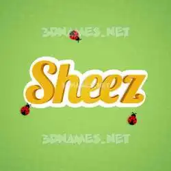 sheez in Ladybugs style - 3D name wallpaper