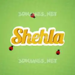 shehla in Ladybugs style - 3D name wallpaper