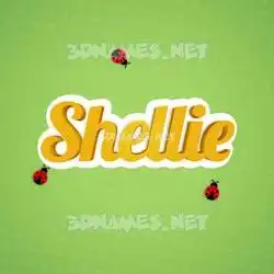 shellie in Ladybugs style - 3D name wallpaper