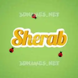 sherab in Ladybugs style - 3D name wallpaper