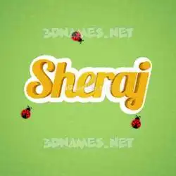 sheraj in Ladybugs style - 3D name wallpaper