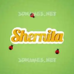 shernita in Ladybugs style - 3D name wallpaper