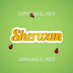 sherwan in Ladybugs style - 3D name wallpaper