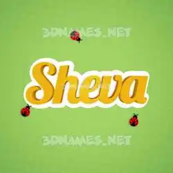 sheva in Ladybugs style - 3D name wallpaper
