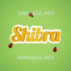 shibra in Ladybugs style - 3D name wallpaper
