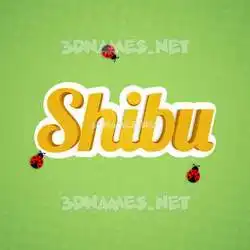 shibu in Ladybugs style - 3D name wallpaper