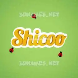 shicoo in Ladybugs style - 3D name wallpaper