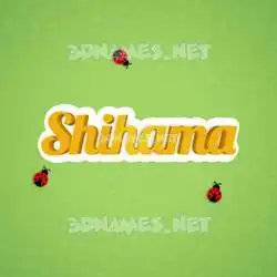shihama in Ladybugs style - 3D name wallpaper