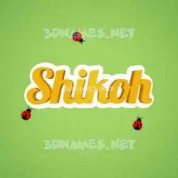shikoh in Ladybugs style - 3D name wallpaper