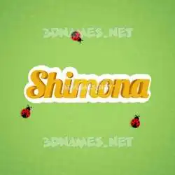 shimona in Ladybugs style - 3D name wallpaper
