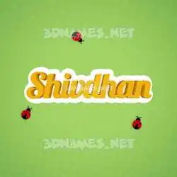 shivdhan in Ladybugs style - 3D name wallpaper