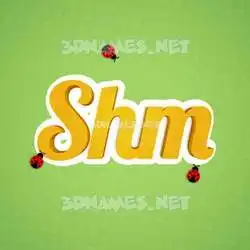 shm in Ladybugs style - 3D name wallpaper