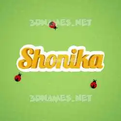 shonika in Ladybugs style - 3D name wallpaper
