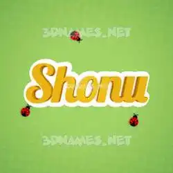 shonu in Ladybugs style - 3D name wallpaper
