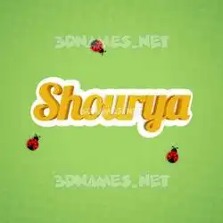 shourya in Ladybugs style - 3D name wallpaper