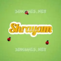 shrayam in Ladybugs style - 3D name wallpaper