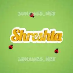 shreshta in Ladybugs style - 3D name wallpaper