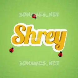 shrey in Ladybugs style - 3D name wallpaper