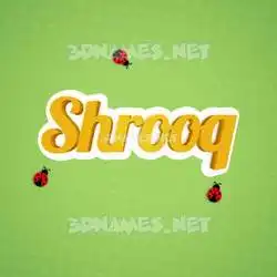 shrooq in Ladybugs style - 3D name wallpaper