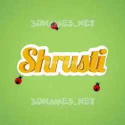 shrusti in Ladybugs style - 3D name wallpaper