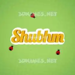 shubhm in Ladybugs style - 3D name wallpaper