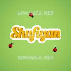 shufiyan in Ladybugs style - 3D name wallpaper