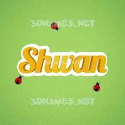 shwan in Ladybugs style - 3D name wallpaper