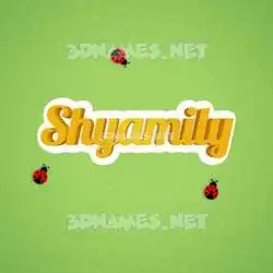 shyamily in Ladybugs style - 3D name wallpaper