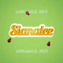 sianalee in Ladybugs style - 3D name wallpaper