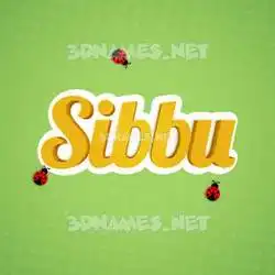 sibbu in Ladybugs style - 3D name wallpaper