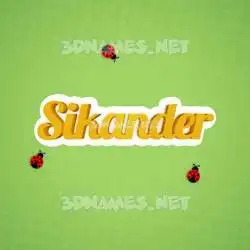 sikander in Ladybugs style - 3D name wallpaper