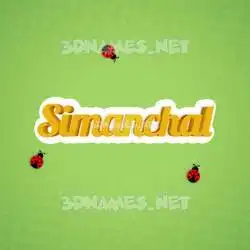simanchal in Ladybugs style - 3D name wallpaper