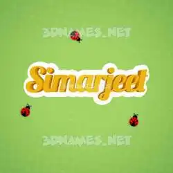 simarjeet in Ladybugs style - 3D name wallpaper