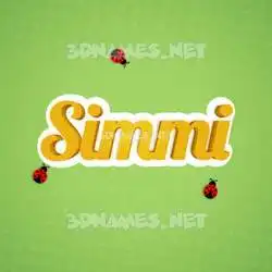 simmi in Ladybugs style - 3D name wallpaper