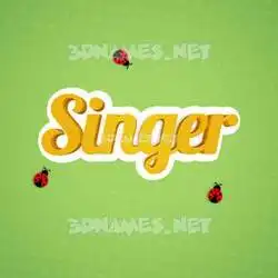 singer in Ladybugs style - 3D name wallpaper