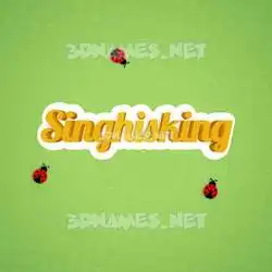 singhisking in Ladybugs style - 3D name wallpaper