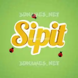 sipit in Ladybugs style - 3D name wallpaper