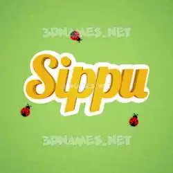 sippu in Ladybugs style - 3D name wallpaper