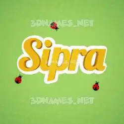 sipra in Ladybugs style - 3D name wallpaper